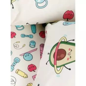 КПБ 1,5 сп «Авокардио», размер 215х150 см, 215х145 см, 50х70 см