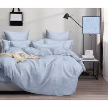 Постельное бельё 1,5 сп с простынёй на резинке, размер 120x200x20 см, 150x210 см, 70x70 см - 2 шт