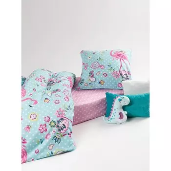 КПБ 1,5 сп «Розовыйфламинго», размер 215х150 см, 215х145 см, 50х70 см