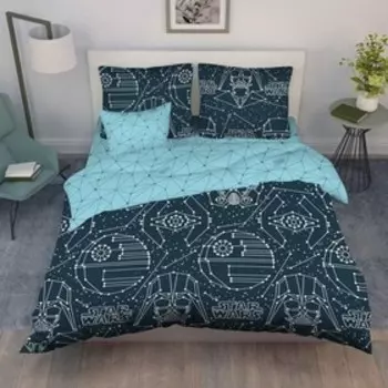 Постельное бельё 2 сп «Звёздная сага», размер 200x215 см, 175x215 см, 70x70 см - 2 шт