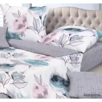 Постельное бельё 2 сп «Акварель», размер 220х240 см, 175х215 см, 70х70 см - 2шт, 50х70 - 2 шт