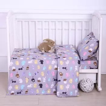 Постельное бельё ясельное «Атра. Зайчишки», бязь