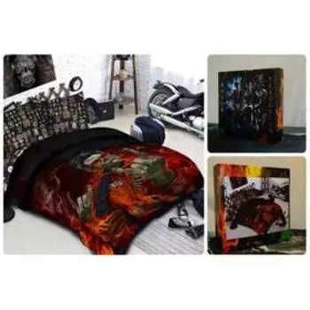 Постельное бельё 1.5 сп «Байкеры», размер 150x215 см, 150x215 см, 70x70 см - 2 шт