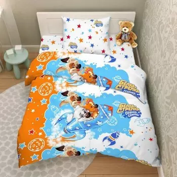 КПБ детское «Белка и Стрелка», размер 150х214 см, 145х215 см, 70х70 см