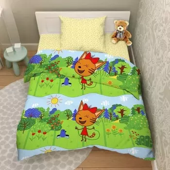 КПБ детское «Карамелька», размер 100х138 см, 125х125 см, 40х60 см