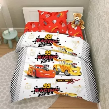 КПБ детское «Крутые Тачки», размер 150х214 см, 145х215 см, 70х70 см