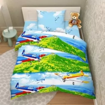Постельное бельё детское «Крутые виражи», размер 150х214 см, 145х215 см, 70х70 см