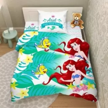 Постельное бельё детское «Мир Русалочки», размер 150х214 см, 145х215 см, 70х70 см
