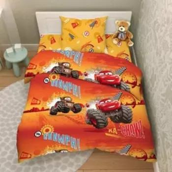 КПБ детское «Молния Маккуин», размер 150х214 см, 145х215 см, 70х70 см