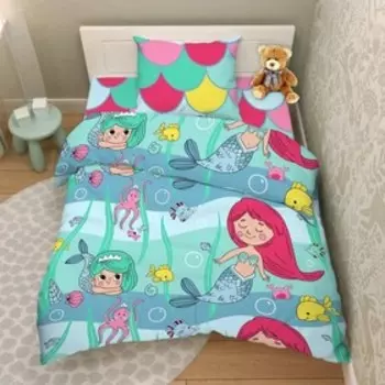 Постельное бельё детское «Морская сказка», размер 150х214 см, 145х215 см, 70х70 см