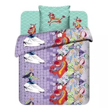 КПБ детское «Мулан и Мушу», размер 150х214 см, 145х215 см, 70х70 см