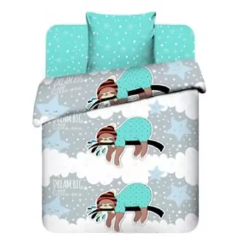 КПБ детское «Славный ленивец», размер 150х214 см, 145х215 см, 70х70 см