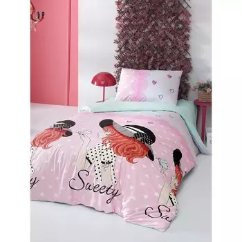 КПБ детское Sweety girl, размер 180x240 см 160x220 см 50x70 см