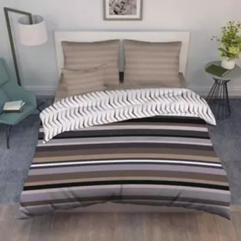 Постельное бельё евро «Благородный антрацит», размер 200x220 см, 200x215 см, 70x70 см - 2 шт