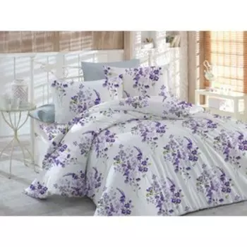 Постельное бельё евро «Цветущий лён», размер 220x240 см, 200x220 см, 70x70 см - 2 шт