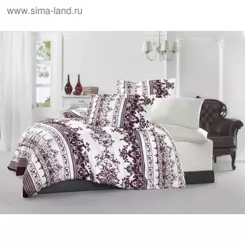 КПБ евро Navy, размер 240 х 260 см, 200 х 220 см, 50 х 70 см - 4 шт., бордовый