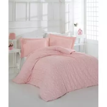 КПБ евро Pretty, размер 240 х 260 см, 200 х 220 см, 50 х 70 см - 4 шт., розовый