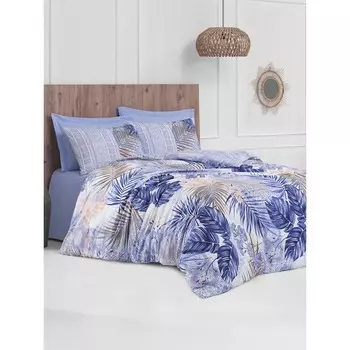 КПБ евро Valeron ön, размер 240х260 см, 200x220 см, 50x70 см-2 шт, цвет индиго синий