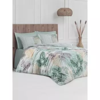 КПБ евро Valeron ön, размер 240х260 см, 200x220 см, 50x70 см-2 шт, цвет зеленый