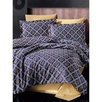 КПБ Eвро Vegas, размер 240х260 см 200x220 см 50x70 см-4 шт, цвет синий