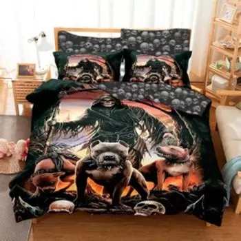 Постельное бельё евро «Готика», размер 220x240 см, 200x220 см, 50x70 см - 2 шт