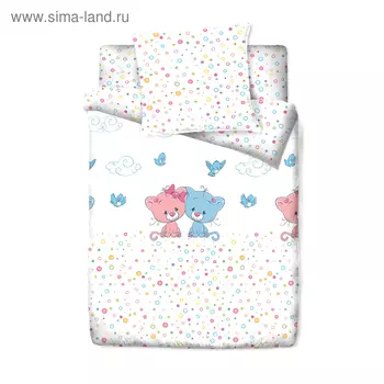 КПБ «Котята», размер 100 х 138 см, 112 х 147 см, 40 х 60 см