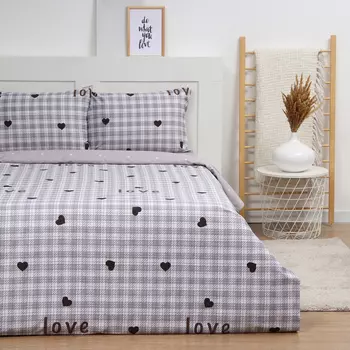 Постельное бельё LoveLife евро "Клетка", 200*217см,225*240см,50*70см-2шт,100%хлопок, сатин, 125г/м