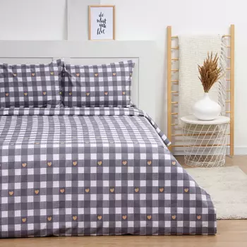 Постельное бельё евро LoveLife Life, сатин