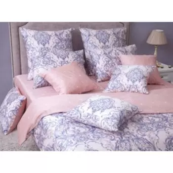 Постельное бельё евро «Марсель жемчуг», размер 220x240 см, 200x220 см, 70x70 см - 2 шт, 50x70 см - 2 шт