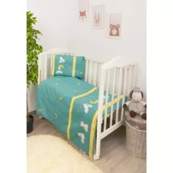 КПБ «Мечтатели», размер 100 × 140 см, 110 × 140 см, 40 × 60 см, бирюзовый