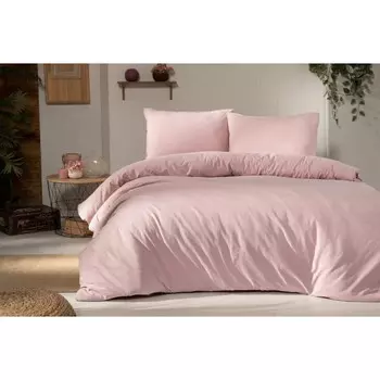 КПБ Natural Stone Washed, размер 160х240 см, 160х220 см, 50х70 см, цвет розовый