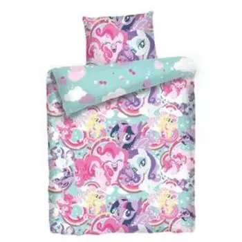 Постельное бельё 1.5 сп Pony Team, размер 150x215 см, 145x210 см, 50x70 см