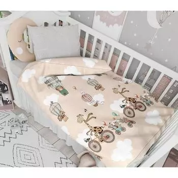 КПБ ясли «Велопрогулка», размер 60x120 см, 110x140 см, 40x60 см