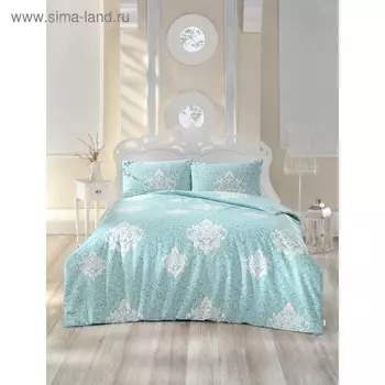 КПБ Snazzy евро, 240х260 см, 200х220 см, 50х70 см-2 шт.. цвет ментол, ранфорс