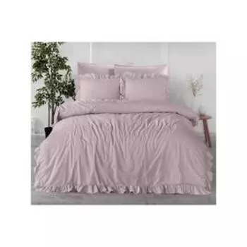 КПБ Stonewash евро, размер 240x260 см, 200x220 см, 70x70 см - 2 шт., 50x70 см - 2 шт., цвет грязно-розовый