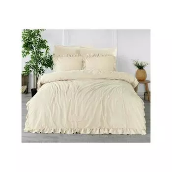 КПБ Stonewash евро, размер 240x260 см, 200x220 см, 70x70 см - 2 шт., 50x70 см - 2 шт., цвет натурал