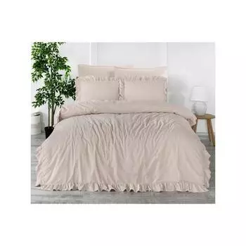 КПБ Stonewash евро, размер 240x260 см, 200x220 см, 70x70 см - 2 шт., 50x70 см - 2 шт., цвет пудра