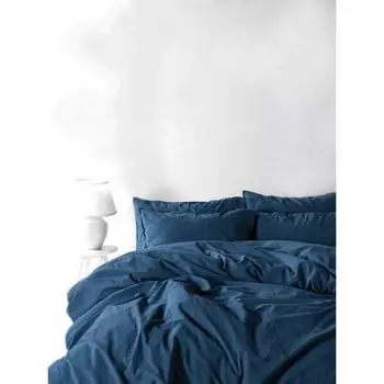 КПБ Stonewash евро, размер 240x260 см, 200x220 см, 70x70 см - 2 шт., 50x70 см - 2 шт., цвет синий