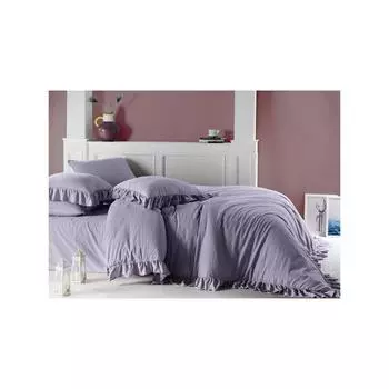 КПБ Stonewash евро, размер 240x260 см, 200x220 см, 70x70 см - 2 шт., 50x70 см - 2 шт., цвет сиреневый