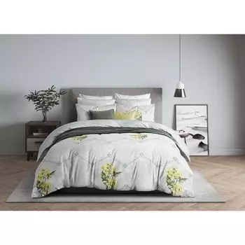 Постельное бельё евро Waldsteinia, размер 200х214 см, 220х215 см, 70х70 см - 2 шт