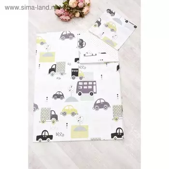 КПБ WB 1,5 сп, размер 150 × 210 см, 145 × 210 см, 50 × 70 см, белый, город