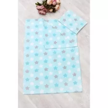 КПБ WB 1,5 сп, размер 150 × 210 см, 145 × 210 см, 50 × 70 см, голубой, прянички