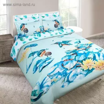 Постельное бельё 2 сп Zimorodok, размер 215х240 см, 175х210 см, 50х70 см - 2 шт, 70х70 см - 2 шт