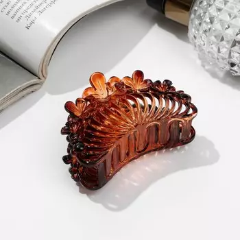 Краб для волос «Альба», цветы, 6.5 см, МИКС