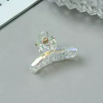 Крабик для волос«Аванти», набор 6 шт., петля, 3 см, прозрачный