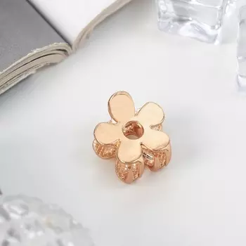 Крабик для волос «Брианна», цветок, 2 см, золото