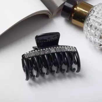 Краб для волос "Даяна" 6,5 см, чёрный