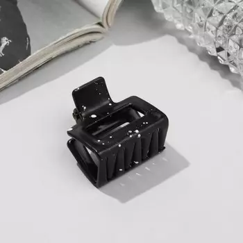 Краб для волос «Флоранс», 3 см, чёрный белый МИКС