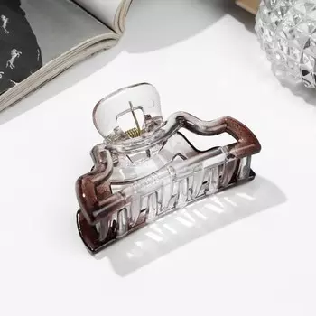 Краб для волос «Глянец», дуга углы, 7 см, МИКС