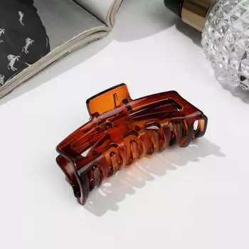 Краб для волос «Глянец», геометрия прямой, 6.5 см, МИКС